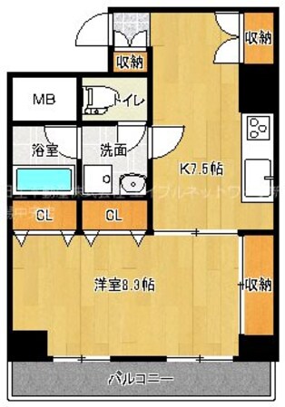 BUENA西堀前通一番町の物件間取画像